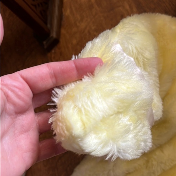 Vintage Yellow Fuzzy Baby Bunting with Hood - Picture 3 of 5